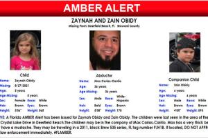 Alerta Amber Zaynah Zain Obidy niños secuestrados Broward 