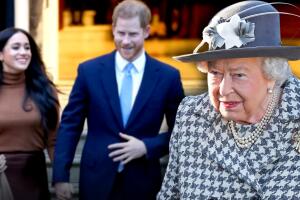 Peter Phillips, su esposa Autumn y la reina Isabel 
