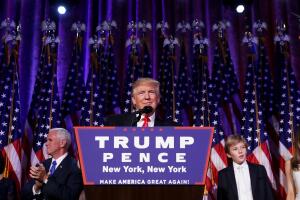 Donald Trump el día de la elección.