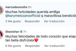 Lili Estefan y Mercedes Molto fueron algunas de las famosas que le dejaron cariñosos mensajes a Karyme Lozano por la llegada de su nieta.