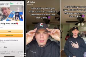 Tiktoker organizó una recaudación de fondos para ayudar a una anciana a jubilarse