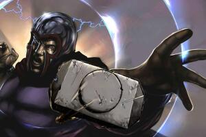 Mangeto levanta el Mjolnir