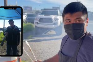 Carlos Sánchez, el vendedor de pollos asados que fue atacado con un bate de beisbol en San José, señaló que desde que ocurrió el incidente trabaja con miedo.
