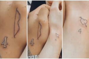 Tatuaje Belinda y Nodal de 4 meses