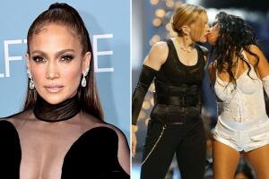 JLo afirma que se suponía que ella iba a besar a Madonna y no Christina Aguilera en los VMA’s 2003