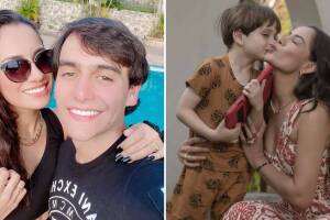 Los hermanos Marcelia y Julián Figueroa, y el pequeño José Julián