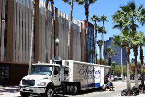 MIchelob Ultra delivery truck on city street