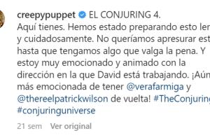 James Wan publicación de Instagram sobre ‘The Conjuring 4’ (‘El Conjuro 4’ en español)