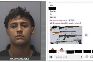 Tiago Gonzalez, de 13 años, fue arrestado tras publicar en Snapchat una pregunta sobre qué arma usar en la escuela