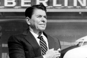 Ronald Reagan en Berlín, Alemania Occidental, en junio de 1987