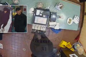 Cámaras capturan robo de una caja registradora en una taquería de Santa Ana