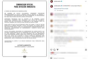 Comunicado Alicia Villarreal