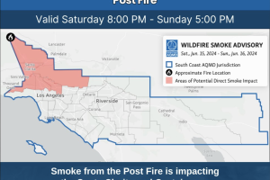 Aviso por humo del incendio forestal