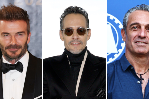 David Beckham y Carlos Slim Domit fueron los padrinos de Marc Anthony en su boda con Nadia Ferreira