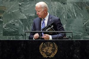 U.S. President Joe Biden addresses the 76th Session of the U.N. General Assembly in New York City