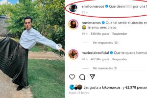 Así reaccionó Emilio Osorio tras las críticas por ponerse una falda en la boda de su hermano.  