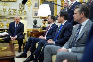 Trump junto a Vance, Marco Rubio y Hegseth