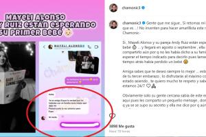 Al parecer, Mayeli Alonso había ocultado públicamente su embarazo por "miedo" y porque "aún no hablaba" con su familia. 