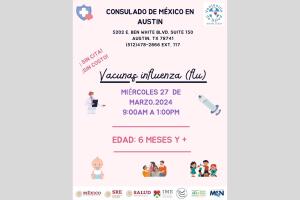 vacunas gratis influenza Austin Consulado México Texas