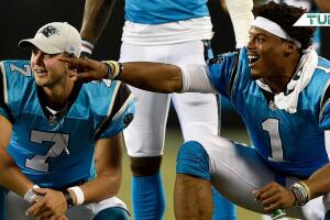 Kyle Allen y Cam Newton