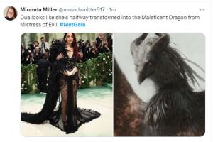 Dua Lipa en los memes de la Met Gala 2024
