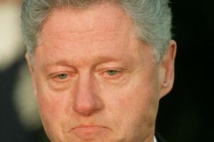 President Clinton in th Rose Garden