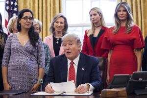 President Trump Signs Two Bills Aimed At Enabling Women's Careers