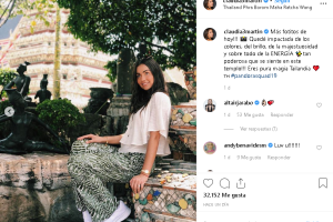 Claudia Martin viajó a Tailandia