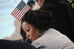 Immigrants Sworn In As American Citizens At Naturalization Ceremony