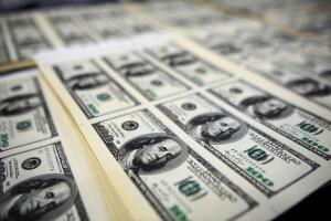 Picture of sheets of one hundred US doll