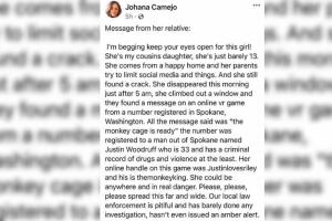 Riley Secrest 13 años desaparecida Utah a Florida hombre mayor