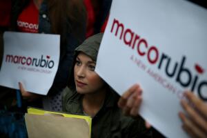 Marco Rubio durante picnic familiar en Iowa