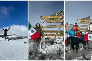 Eva Cedeño conquistando El Kilimanjaro