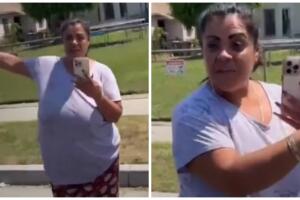 Mujer explota contra vendedor de tamales.