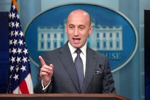 Stephen Miller Joins Karoline Leavitt For White House Press Briefing