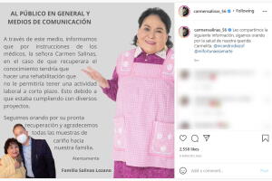 Comunicado familia Carmen Salinas