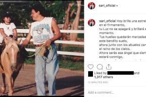 Sarita Sosa junto a su papá José José