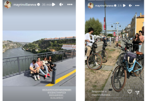 Mayrín Villanueva con sus hijos y uno de Itatí Cantoral