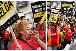 miles trabajadores hoteles huelga tres meses toman Los Ángeles