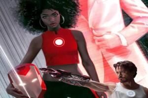 Iron Man femenina y Robert Downey Jr