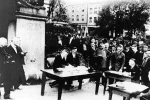 Court Outdoors During Flu Epidemic