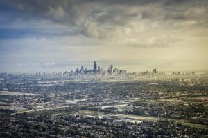 Aerial view od Chicago Downtown