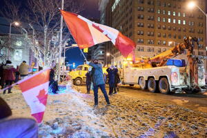 Protestas en Otawwa, Canadá.