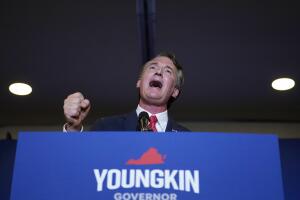 Youngkin logró mantener a raya a Trump, vista la impopularidad del expresidente en Virginia.