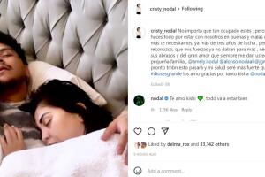 Esta fue la foto y el mensaje que Cristy Nodal publicó hablando acerca de su salud y que contestó su hijo Christian Nodal. 