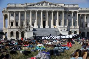 Protesta de zapatos en Washington