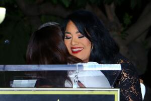 Ab Quintanilla, Angelica María y ANgélica Vale en develación de estrella de selena