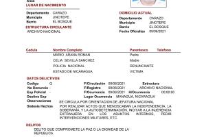 Arana orden de detencion