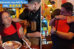 Joven regresaa su natal Perú tras vivir 5 años en Europa, ¡y no lo reconoció su madre!