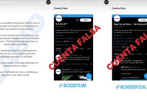 La cuenta oficial y verificada de Casio en España emitió un comunicado en el que desmienten cualquier postura anterior a nombre de la compañía y además denunciaron algunas cuentas falsas.